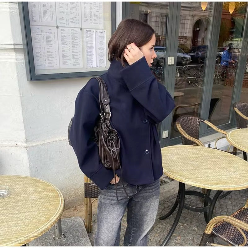 Manteau Bathilde Bleu Marine